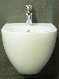 Біде підвісний Geberit Acanto закритої форми санфарфор білий 500.601.01.2