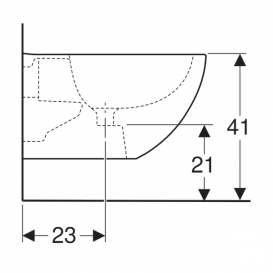 Біде підвісний Geberit Acanto закритої форми санфарфор білий 500.601.01.2
