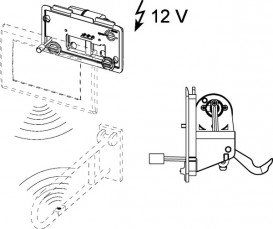 Блок панелі змиву TECE TECEplanus для унітазу харчування від батареї 12 В бездротової 9240355