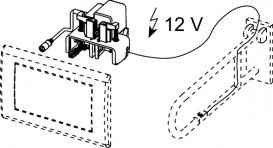 Блок панели смыва TECE TECEplanus для унитаза питание от батареи 6 В с кабелем 9240357