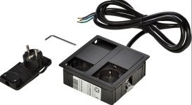 Блок розеток ASA Plastici VersaHit Dual 2x220В черный матовый 060.15F.00007