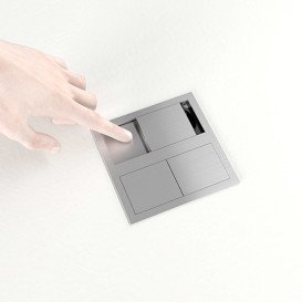 Блок розеток ASA Plastici VersaHit Dual 1x220В + 1USB 5V нержавеющая сталь 060.15F.00009