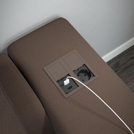 Блок розеток ASA Plastici VersaHit Dual 1x220В + 1USB 5V нержавеющая сталь 060.15F.00009