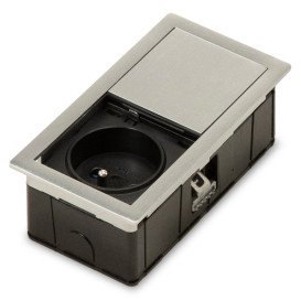 Розетковий блок ASA Plastici VersaHit Mono 1x220В нержавіюча сталь 060.25F.00001