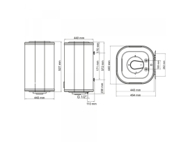 Бойлер Arti WH Cube Dry 50L/2 вертикальний сухий ТЕН білий 602260