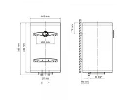Бойлер Arti WHV 30L/1 вертикальный мокрый ТЭН белый 602205