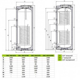 Бойлер косвенного нагрева Drazice OKC 250 NTRR напольный вертикальный 110990801