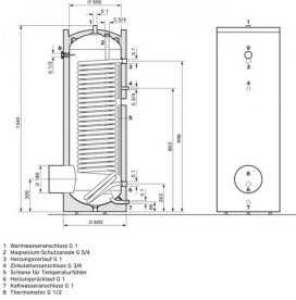 Бойлер непрямого нагріву Vaillant uniSTOR VIH RW 200 білий 0020214407