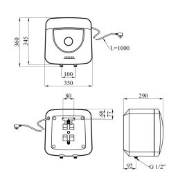 Бойлер Kroner Small K10SA1.5 10 л с мокрым ТЭНом белый CV034583
