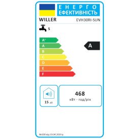 Бойлер Willer EVH30RI-SUN універсальний 30 л мокрий ТЕН білий 92555