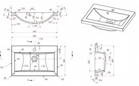 Раковина для ванной встраиваемая Буль-Буль коллекция Jody белая 1605101