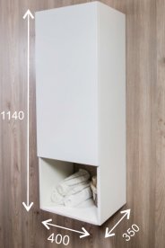 Пенал підвісний Буль-Буль Tristan 400х350х1140 білий 30412012200