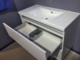 Тумба підвісна Буль-Буль Borneo 995x475x728 з раковиною Lucia 1000 білий 10110012200