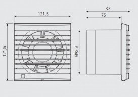 Бытовой вентилятор Soler&Palau EDM-80 N осевой белый 5210035100
