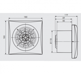 Побутовий вентилятор Soler & Palau Silent 200 CZ Silver осьовий срібло 5210318100