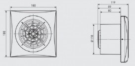 Побутовий вентилятор Soler & Palau Silent 200 CHZ Silver осьовий срібло 5210613400