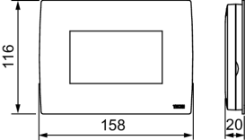 Центральний блок керування TECE TECEfloor Smart Home SH-CU для керування кімнатним контролером чорний 77420061