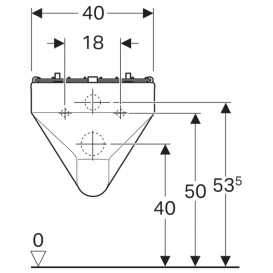 Чаша для зливу сильно забрудненої води Geberit Publica з відкидною решіткою санфарфор білий KeraTect 201680600