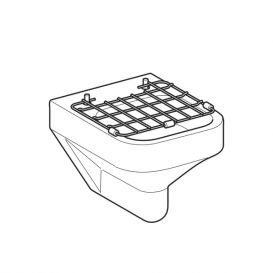 Чаша для зливу сильно забрудненої води Geberit Publica з відкидною решіткою санфарфор білий KeraTect 201680600