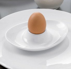 Чаша для яєць з вбудованим блюдцем Villeroy & Boch Stella Hotel Ø12,5 см преміум фарфор білий 16-3272-1951
