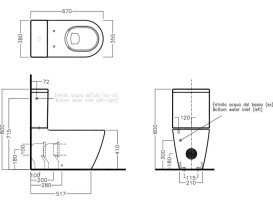 Чаша унітазу Hatria Fusion 67х38 см кераміка білий 00Y1ZB01