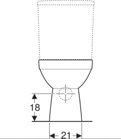 Чаша унитаза-компакта Geberit Selnova Square 35х68 см сантехнический фарфор белый 501.563.01.7