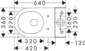 Чаша унітазу-компакту Hansgrohe EluPura Original AquaChannel Flush 36х64 см кераміка білий 60265450