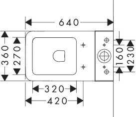 Чаша унітазу-компакту Hansgrohe EluPura Original Q AquaChannel Flush 36х64 см кераміка HygieneEffect білий 62014450