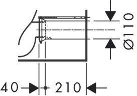 Чаша унитаза-компакта Hansgrohe GladeLake S AquaChannel Flush 36х64 см керамика белый 60108450