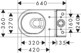 Чаша унитаза-компакта Hansgrohe GladeLake S AquaChannel Flush 36х64 см керамика белый 60108450