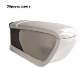 Чаша унитаза-компакта напольного Hidra Hi-Line 38х67,5 см санфаянс белый/серебро HI12 014 bianco/platino