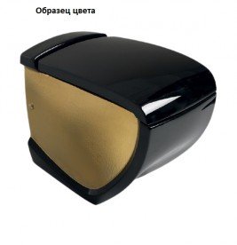 Чаша унітазу-компакта підлогового Hidra Hi-Line 38х67,5 см санфаянс чорний/золото HI12 020 nero/oro