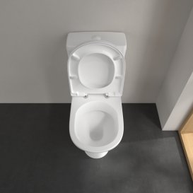 Чаша унітазу-компакту Villeroy & Boch O.novo 36х64,6см відкритий змивний край CeramicPlus альпійський білий 5661R0R1