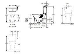 Чаша унітазу-компакту Villeroy & Boch ViCare 36х68 см санітарна кераміка альпійський білий 4620R001