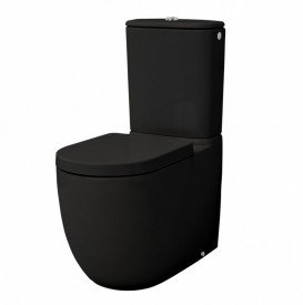 Чаша унитаза-моноблок ArtCeram File 2.0 36х67 см чёрный глянцевый FLV003 03;00