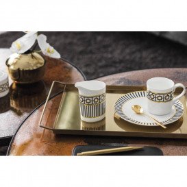 Чашка Villeroy & Boch MetroChic 0.08 л білий/золото/чорний 10-4652-1420