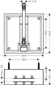 Скрытая часть для верхнего душа Hansgrohe Axor Citterio C 26039180