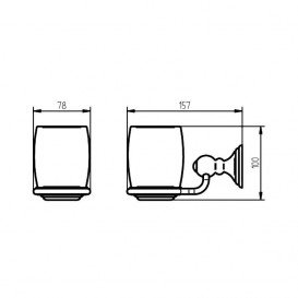 Cтакан для зубных щеток Haceka Allure запасная часть 1127666