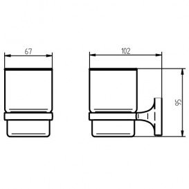 Cтакан для зубных щеток Haceka Aspen запасная часть 1118869