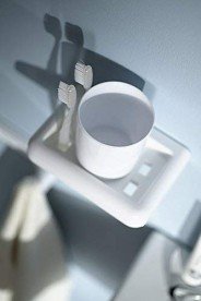 Cтакан для зубных щеток Haceka Yoly подвесной пластик белый 1137987