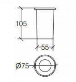 Cтакан для зубних щіток Lineabeta Baketo скло матове 55003.81