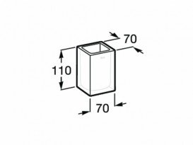 Cтакан для зубних щіток Roca Ice настільний скло чорний A816860012