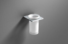 Cтакан для зубных щеток Sonia S-Cube настенный белый/хром 166831