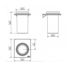 Cтакан для зубних щіток Sonia S-Cube Black настінний білий / чорний 169924