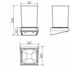 Cтакан для зубных щеток Sonia S8 настенный белый/хром 161812