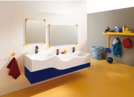 Декоративная боковая панель для раковины Geberit Bambini Varicor синий 431030226