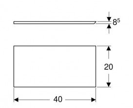 Декоративная боковая панель для раковины Geberit Bambini Varicor красный 431030227