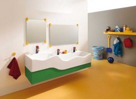 Декоративная боковая панель для раковины Geberit Bambini Varicor зеленый 431030229