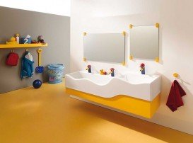 Декоративна бічна панель для раковини Geberit Bambini Varicor жовтий 431030304