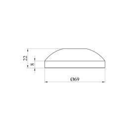 Декоративна чашка для змішувача Kroner KRM C912 пара хром CV023208